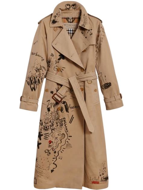 burberry graffiti|burberry graffiti trench coat.